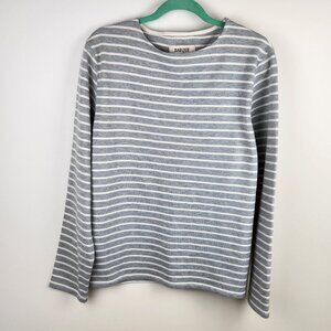 Barque Men's Terry Cloth Striped Crewneck Sweatshirt sz L